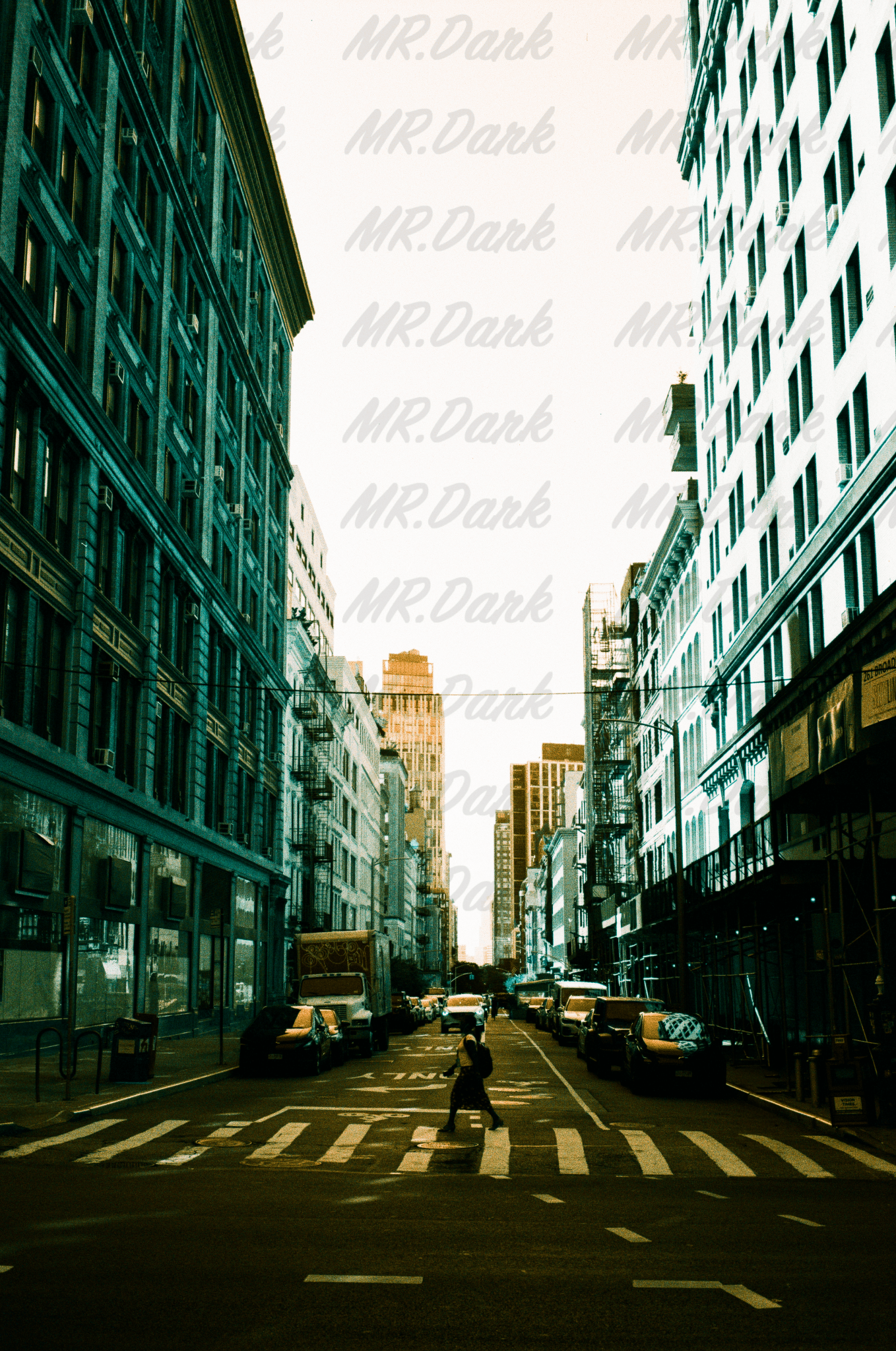 NYC Street Scene at Dawn - LomoChrome Turquoise - Jack Righteous