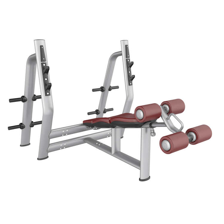 Olympic Decline Bench with Barbell and Plate Support (AN44) - Jack Righteous