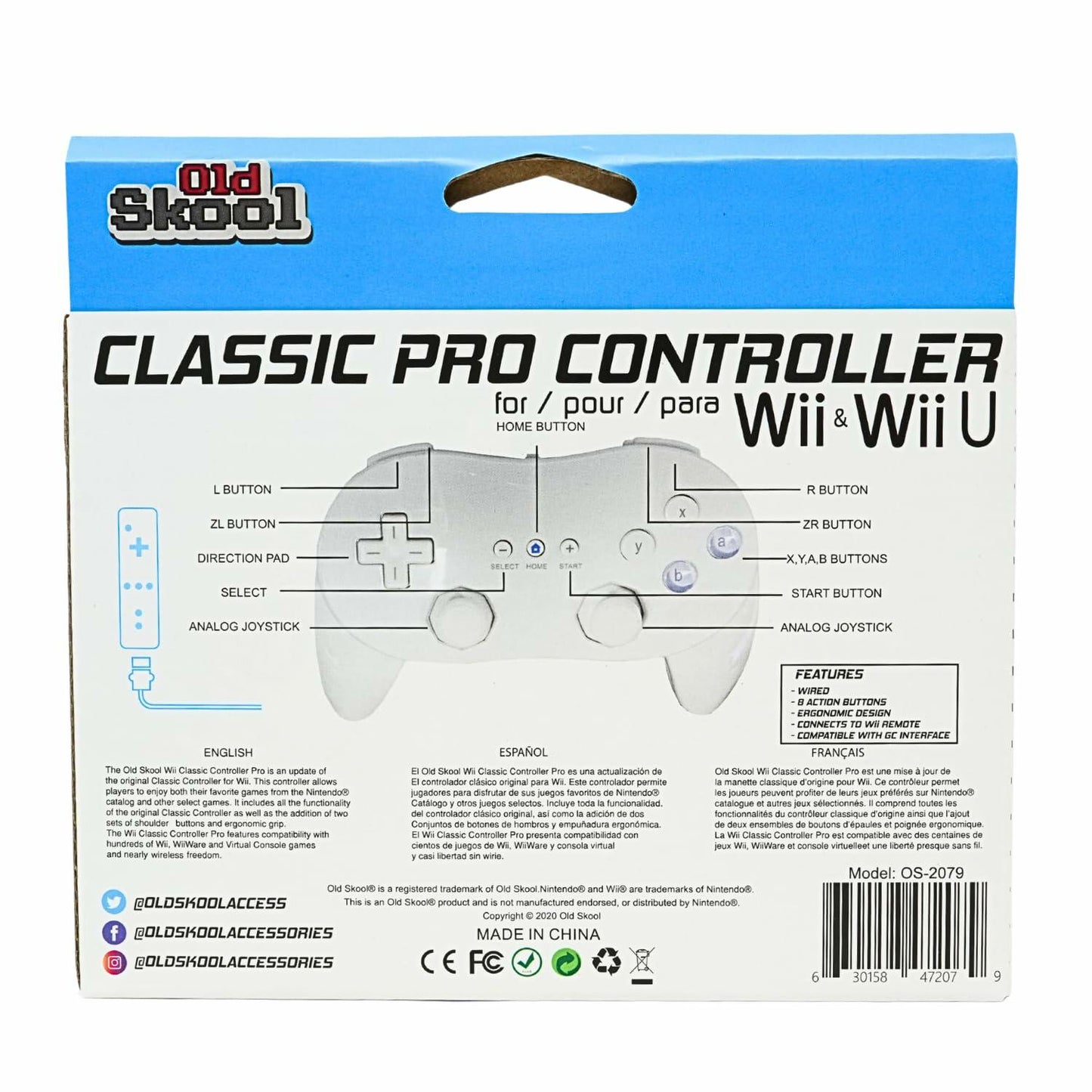 Classic Pro Controller for Wii & Wii U