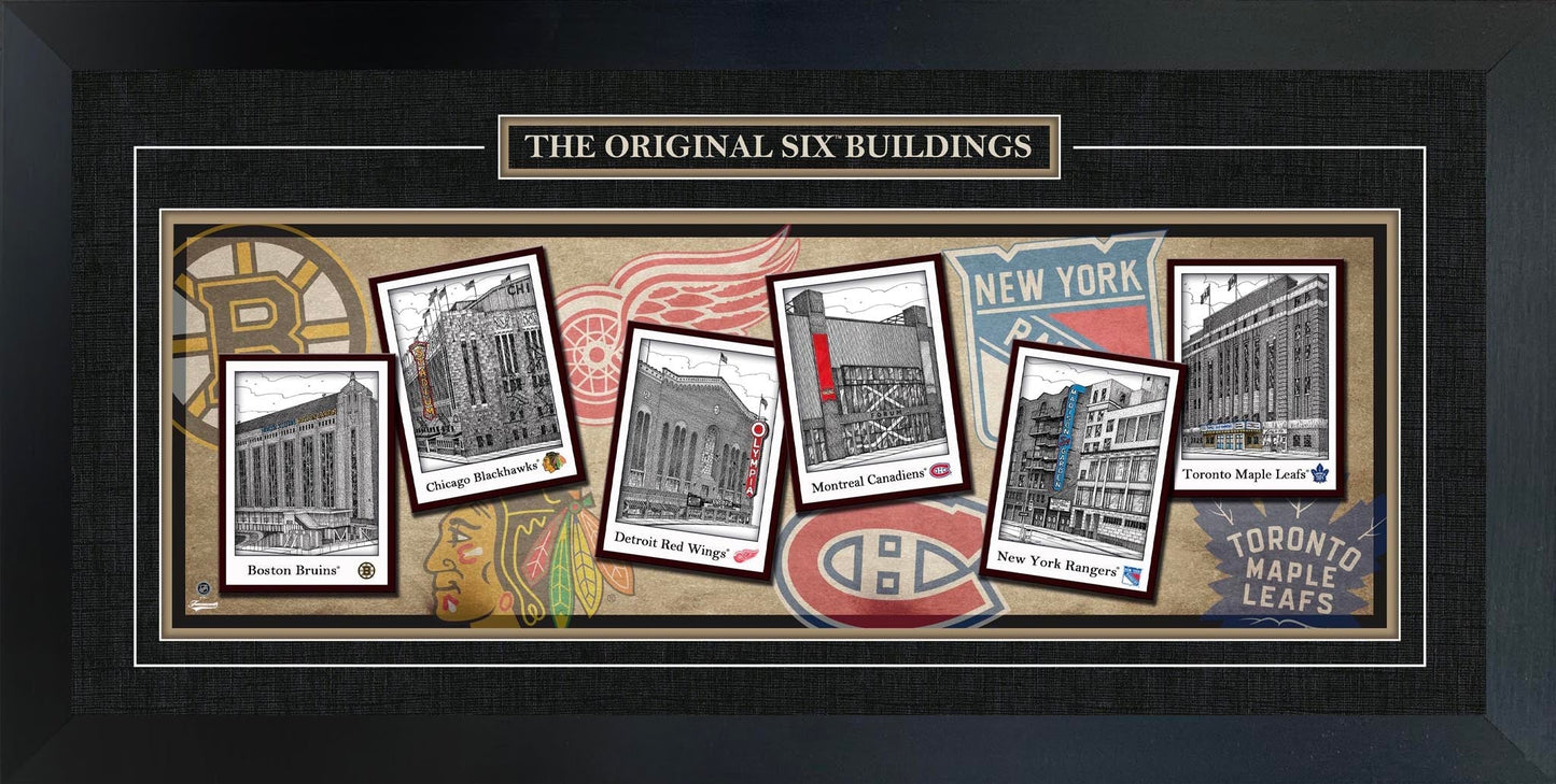 Original Six Buildings 16X35 Framed Print - Jack Righteous