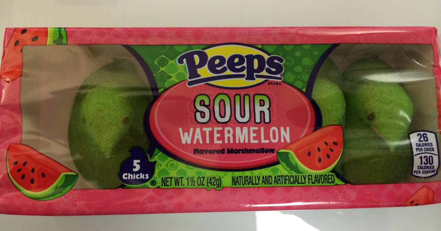 Peeps Marshmallow Sour Watermelon Chicks 5 PK