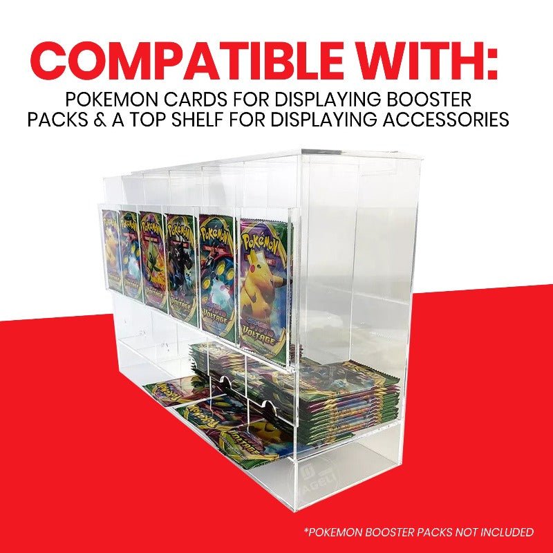 Pokémon Booster Pack 6 - Slot Acrylic Display Dispenser - 4 Packs - Jack Righteous
