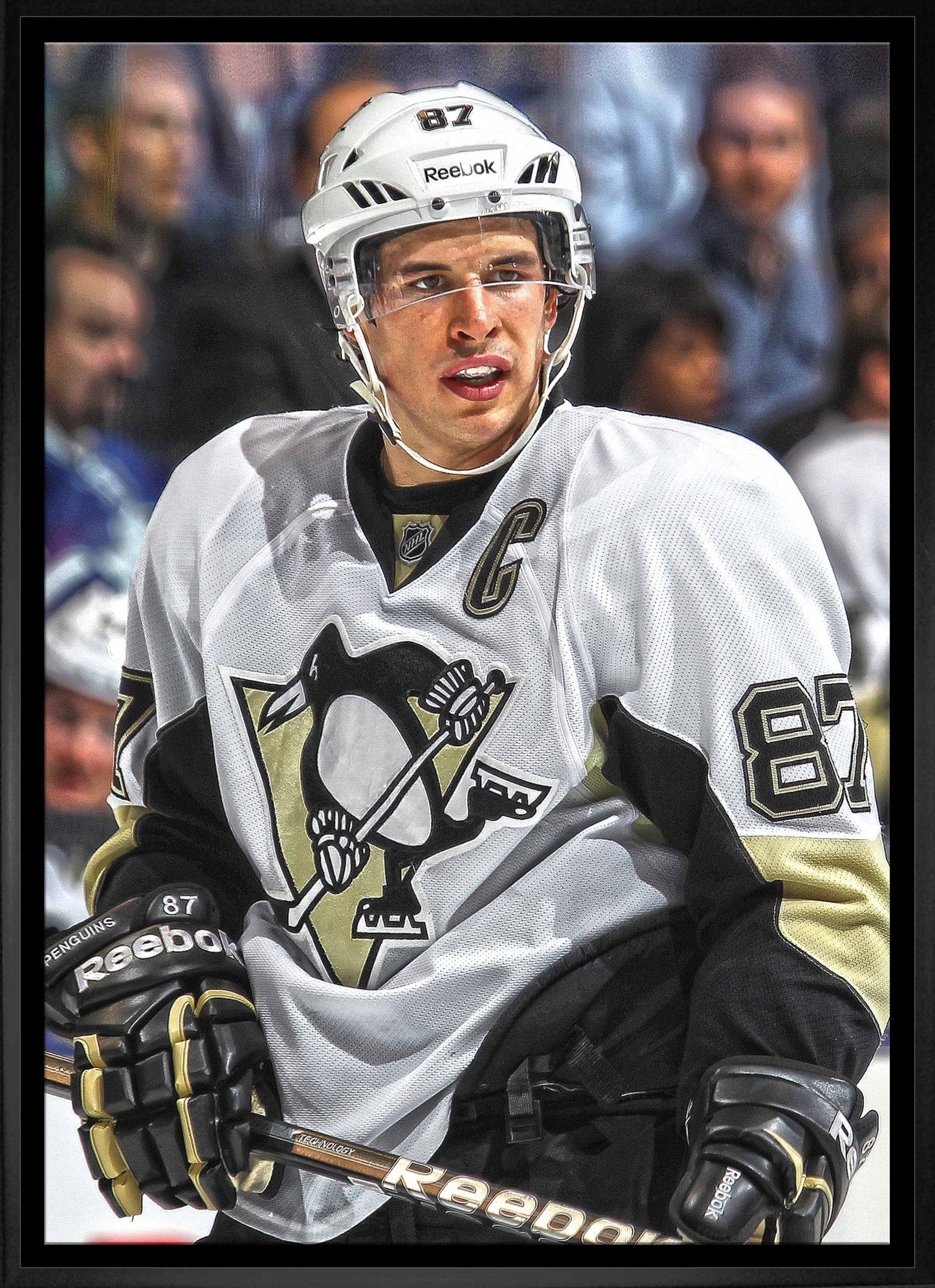 Sidney Crosby Pittsburgh Penguins Framed 20x29 Close - Up Canvas - Jack Righteous