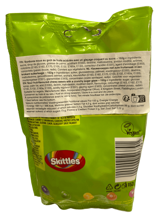 Skittles Crazy Sours Candy Bag - 152G - U.K Edition - Jack Righteous