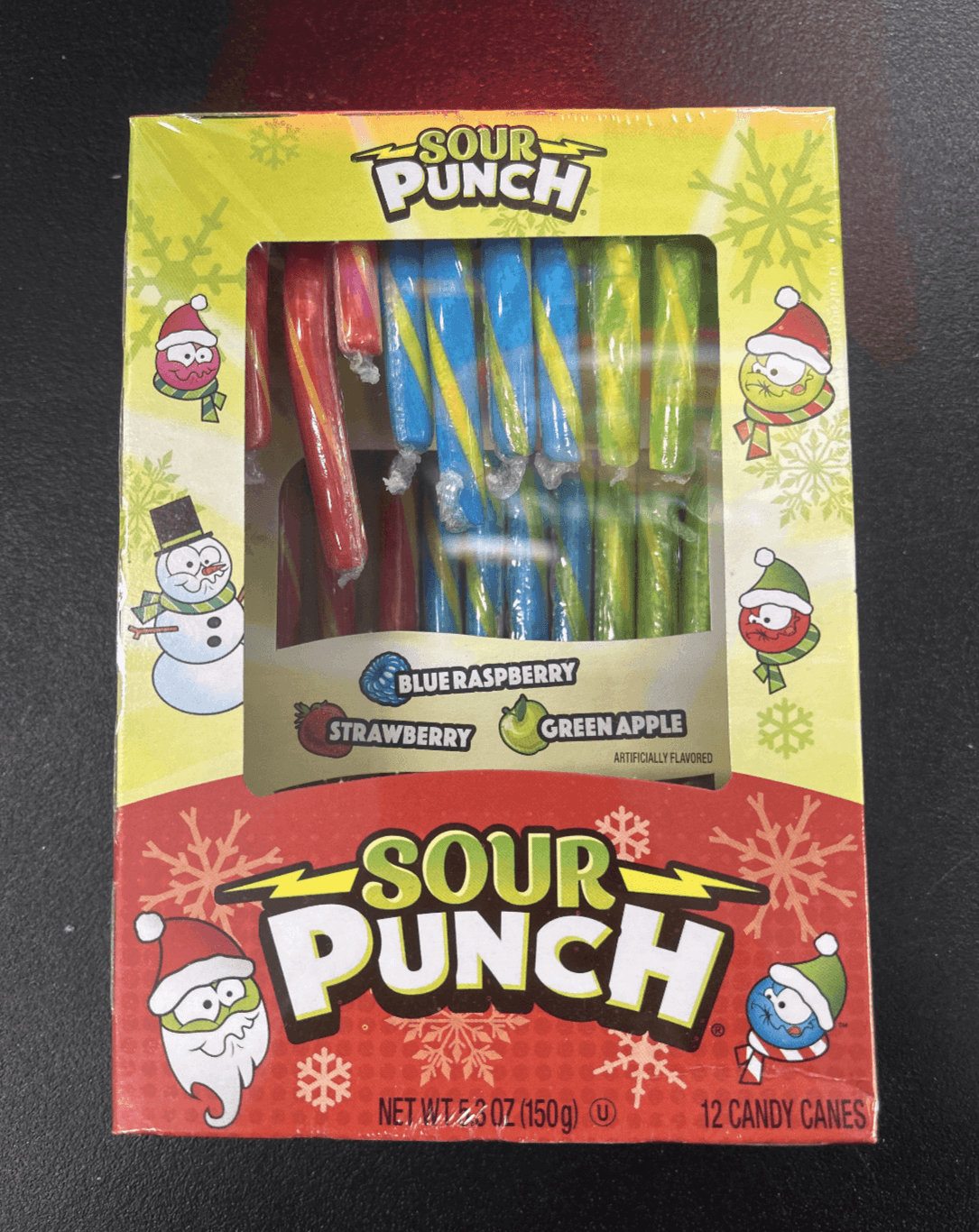 Sour Punch Rainbow Candy Canes
