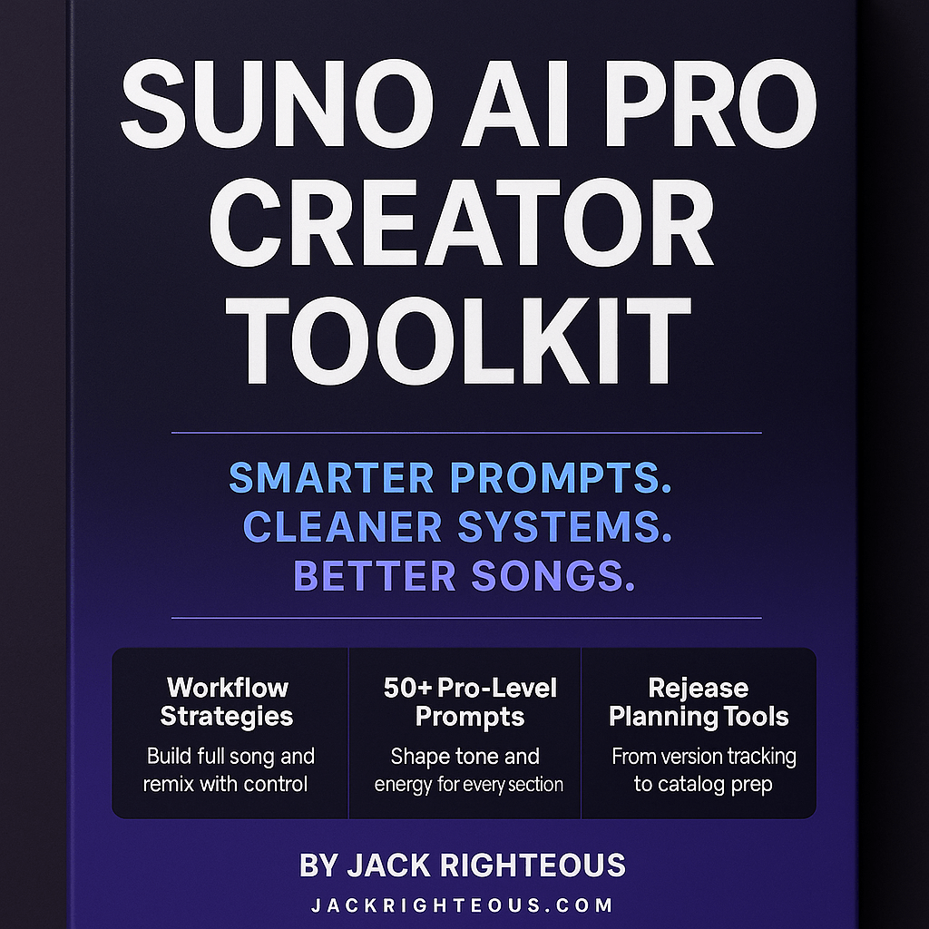 Suno AI Pro Creator Toolkit (Upgrade from Free Guide) - Jack Righteous