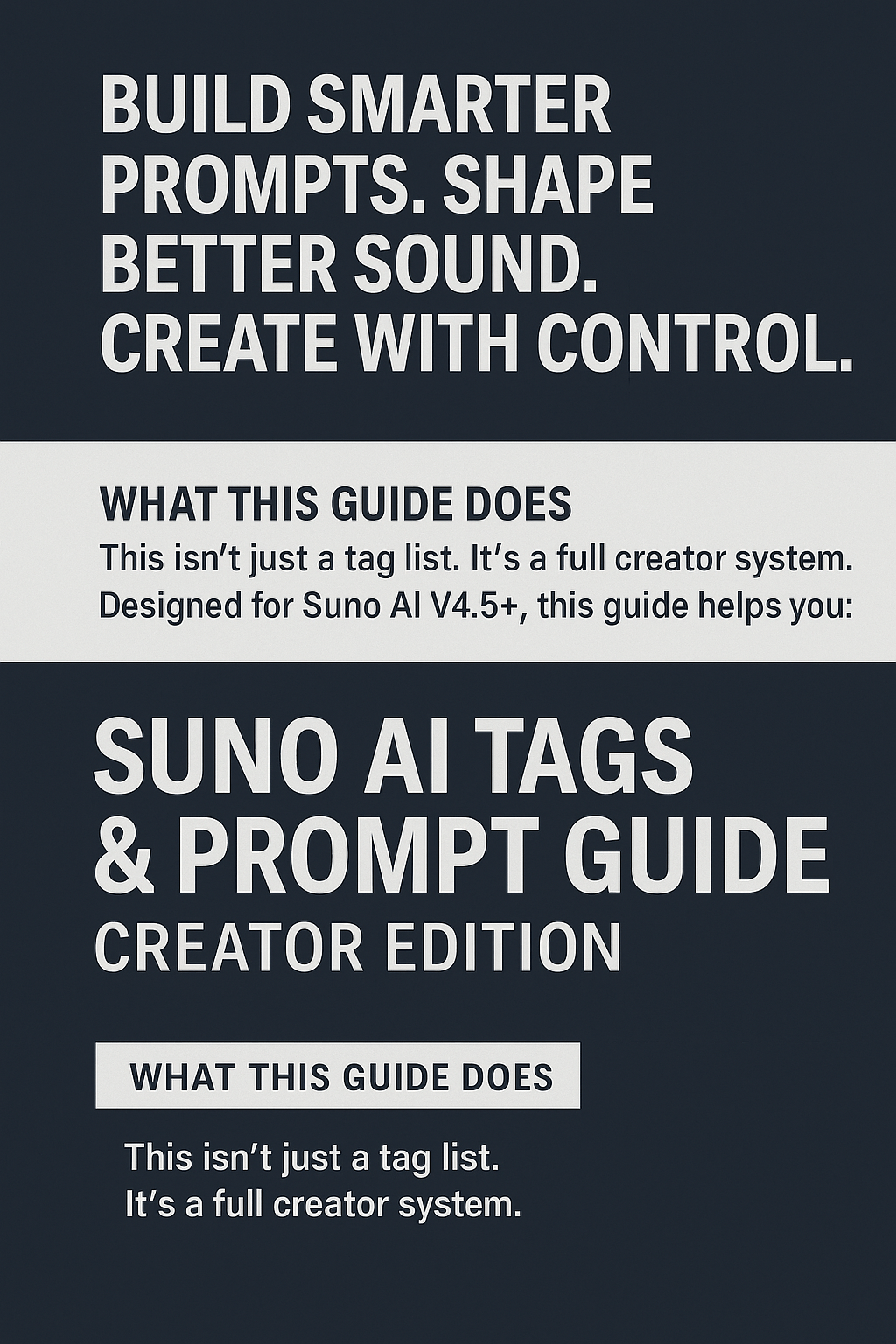 SUNO AI TAGS & PROMPT GUIDE – CREATOR EDITION (2025) - Jack Righteous