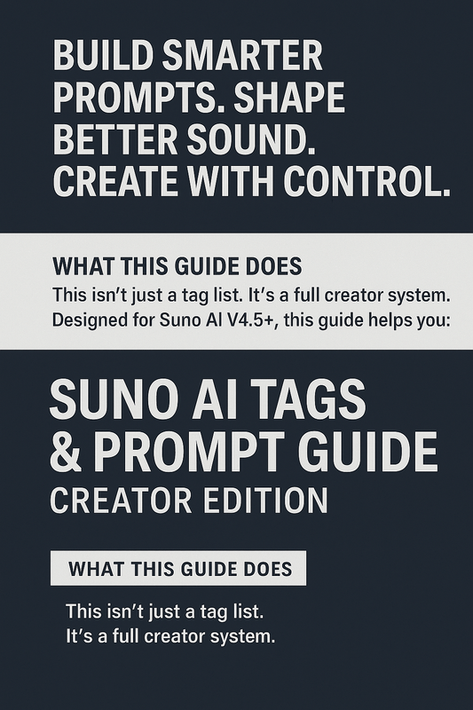 SUNO AI TAGS & PROMPT GUIDE – CREATOR EDITION (2025) - Jack Righteous