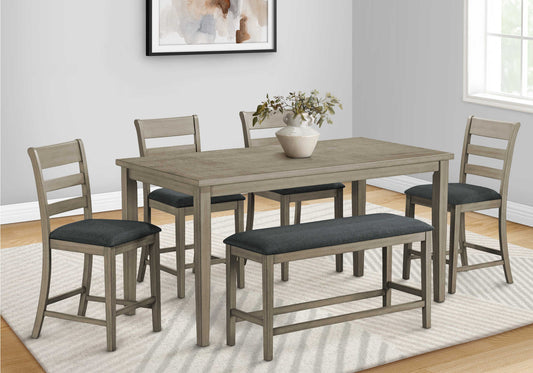 Table à manger en bois plaqué gris - Monarch (I1381) - Jack Righteous