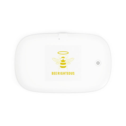 UV Phone Sanitizer & Wireless Charger - Bee Righteous Design, Eco - Friendly Gadget, Gift for Tech Lovers, Home Office Decor, - Jack Righteous