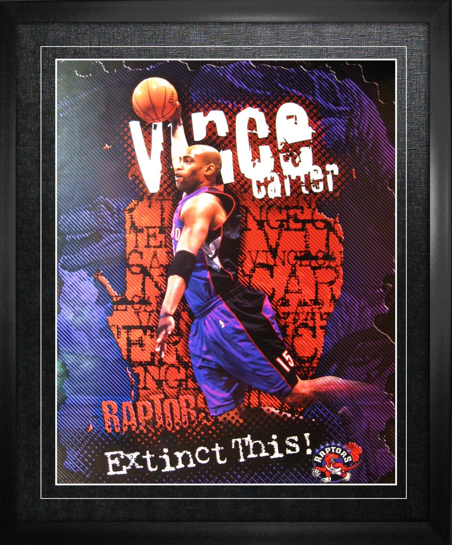 Vince Carter Toronto Raptors Framed 16x20 Extinct This Print - Jack Righteous