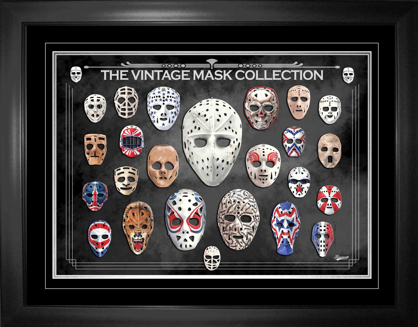 Vintage Goalie Mask Framed Print - Jack Righteous