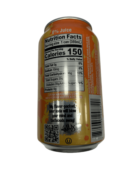 Warheads Sour! Peach Soda 12OZ