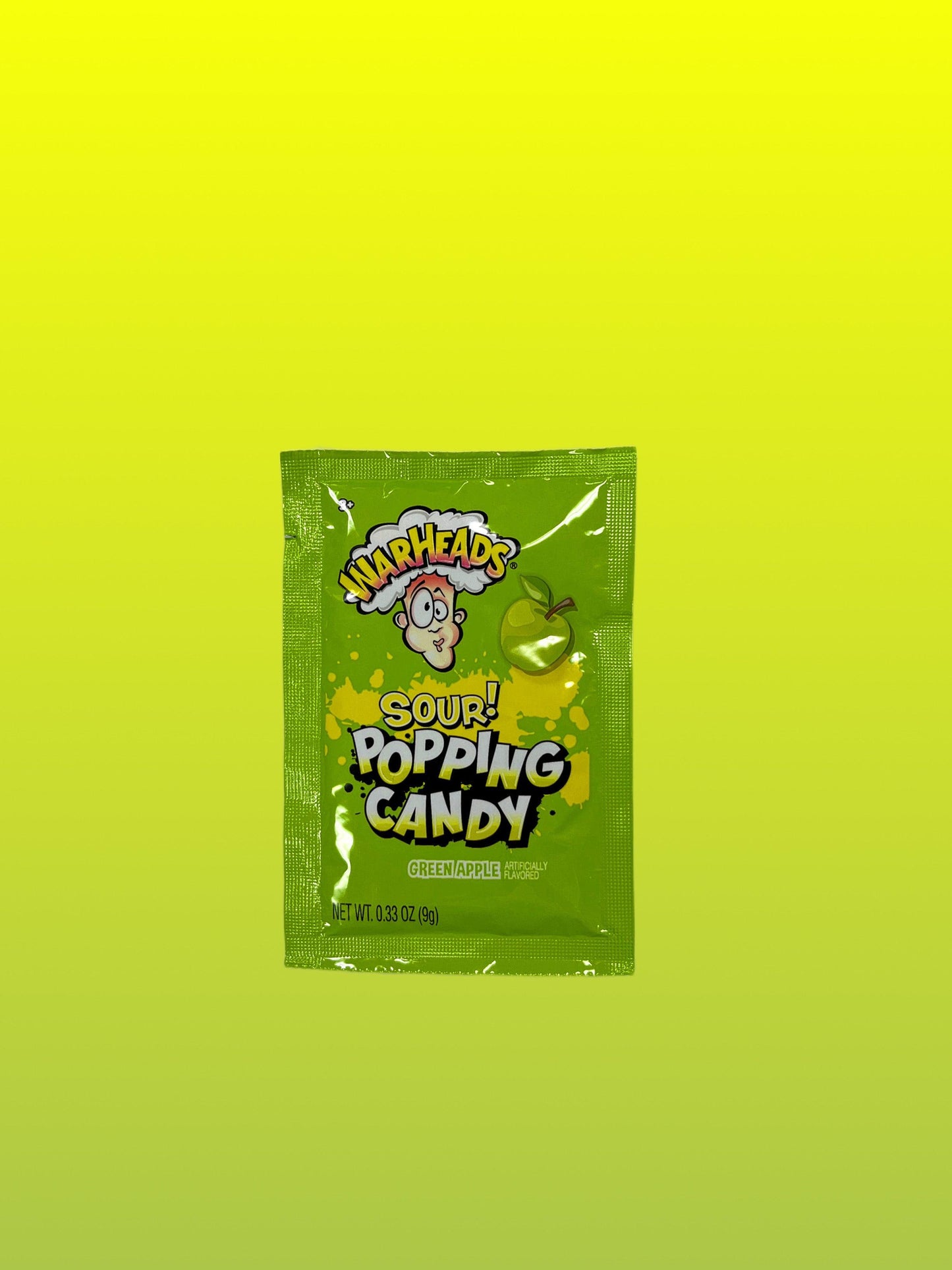 Warheads Sour Popping Candy Green Apple 9G