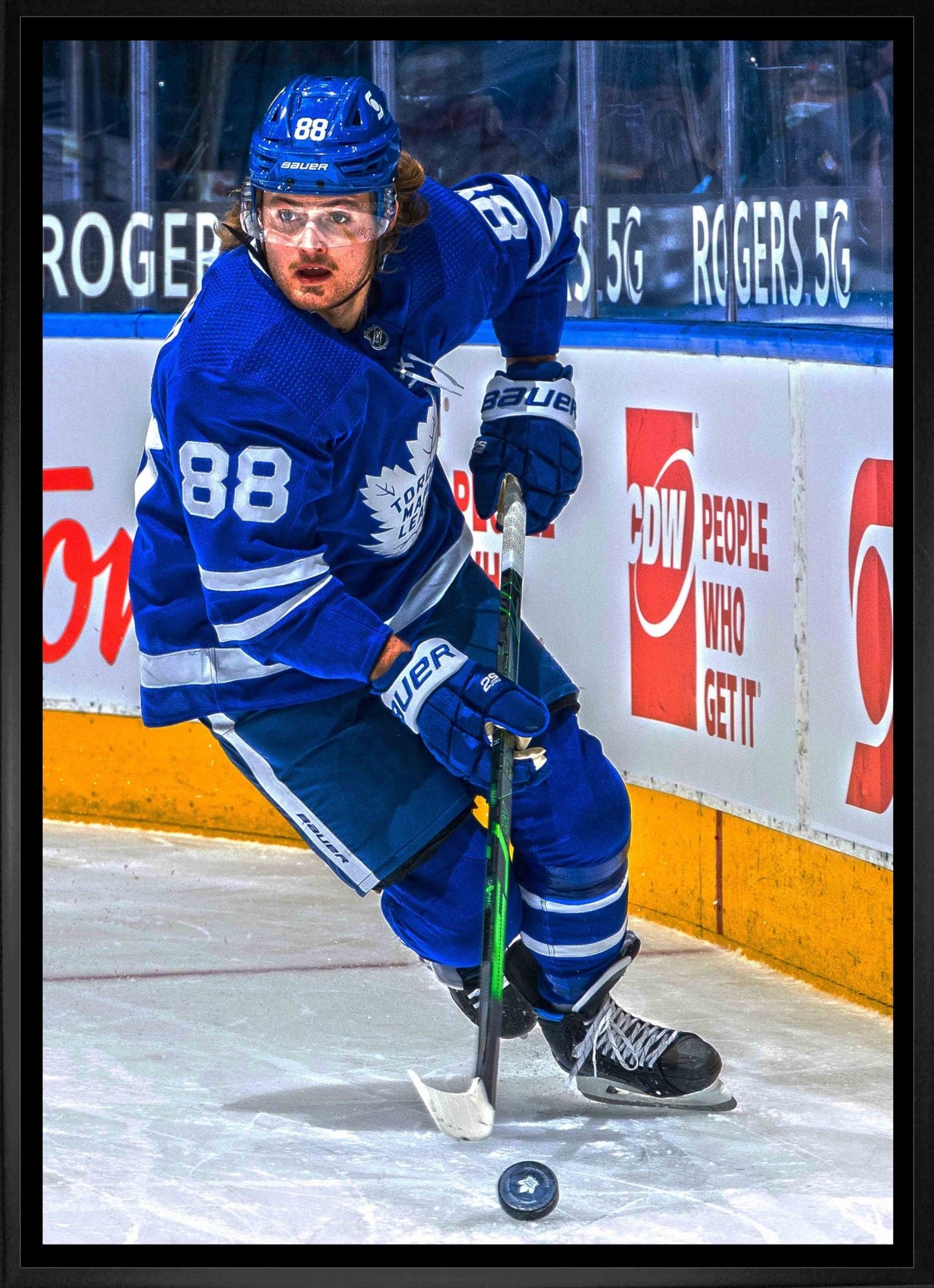 William Nylander Toronto Maple Leafs Framed 20x29 Skating Canvas - Jack Righteous
