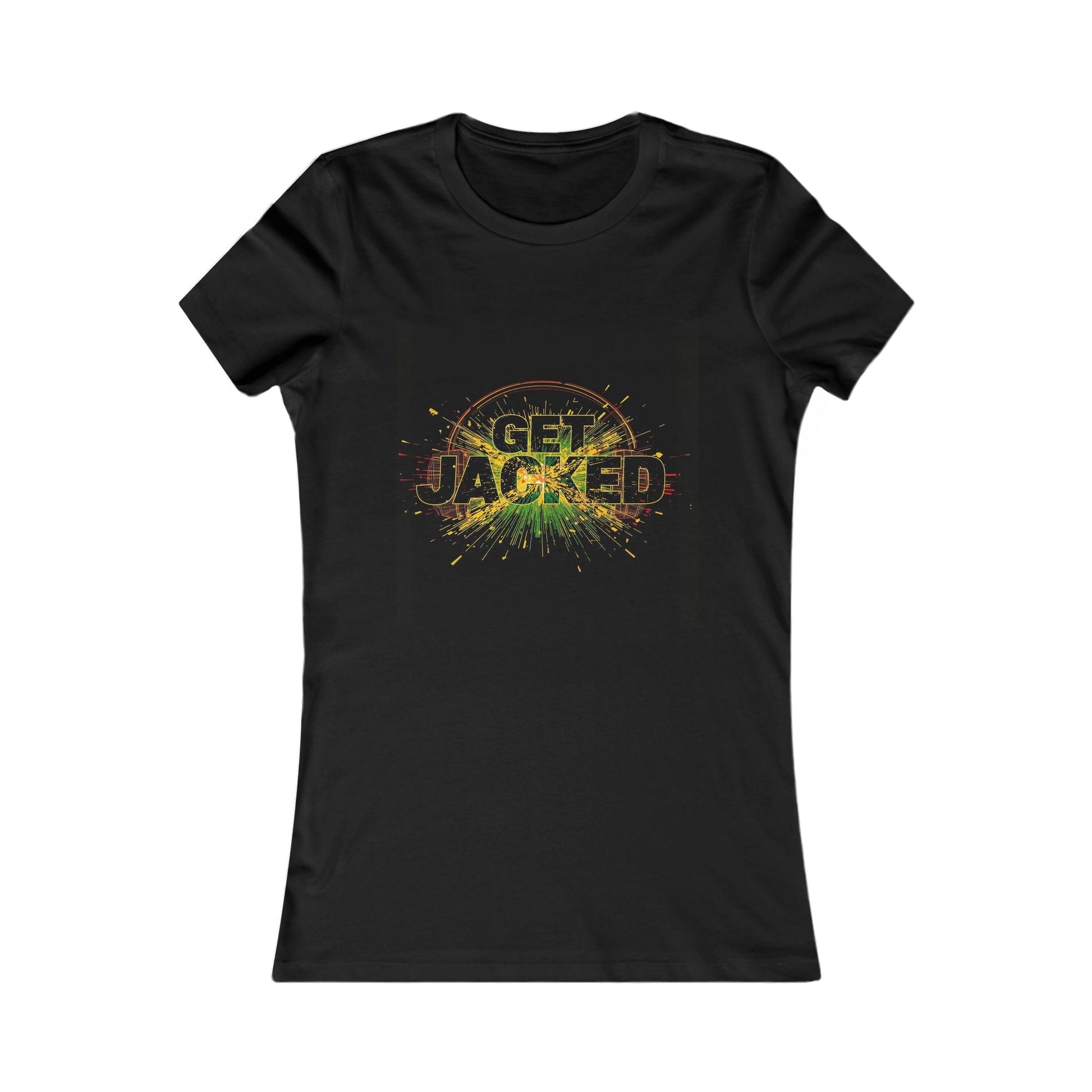 Women's Tee - GET JACKED in Jamaican Flag Colors - Jack Righteous