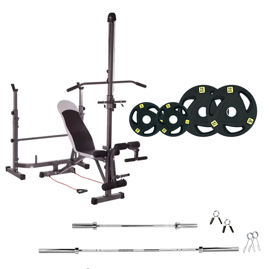 Adjustable Workout Bench with Weight Sets