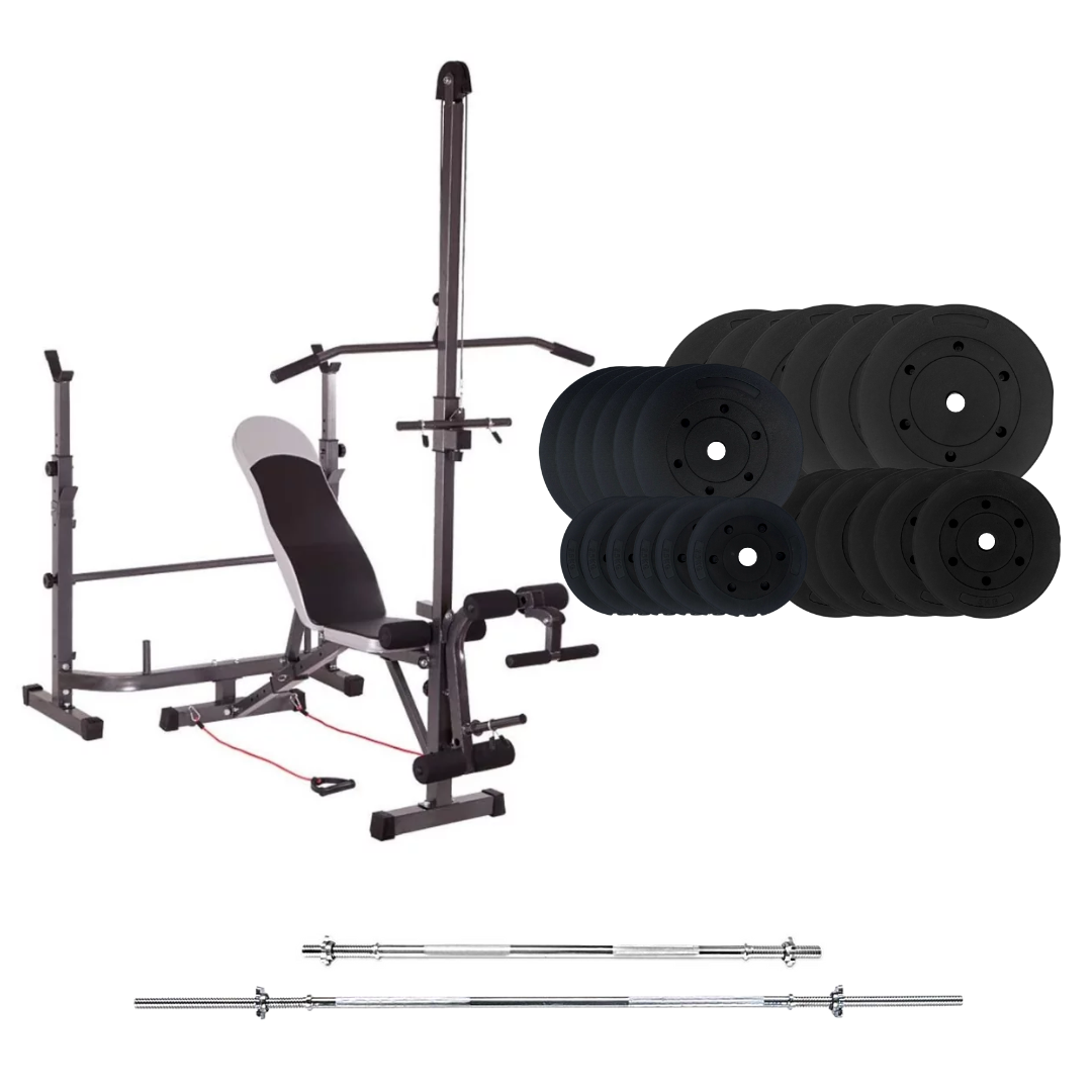 Adjustable Workout Bench with Weight Sets