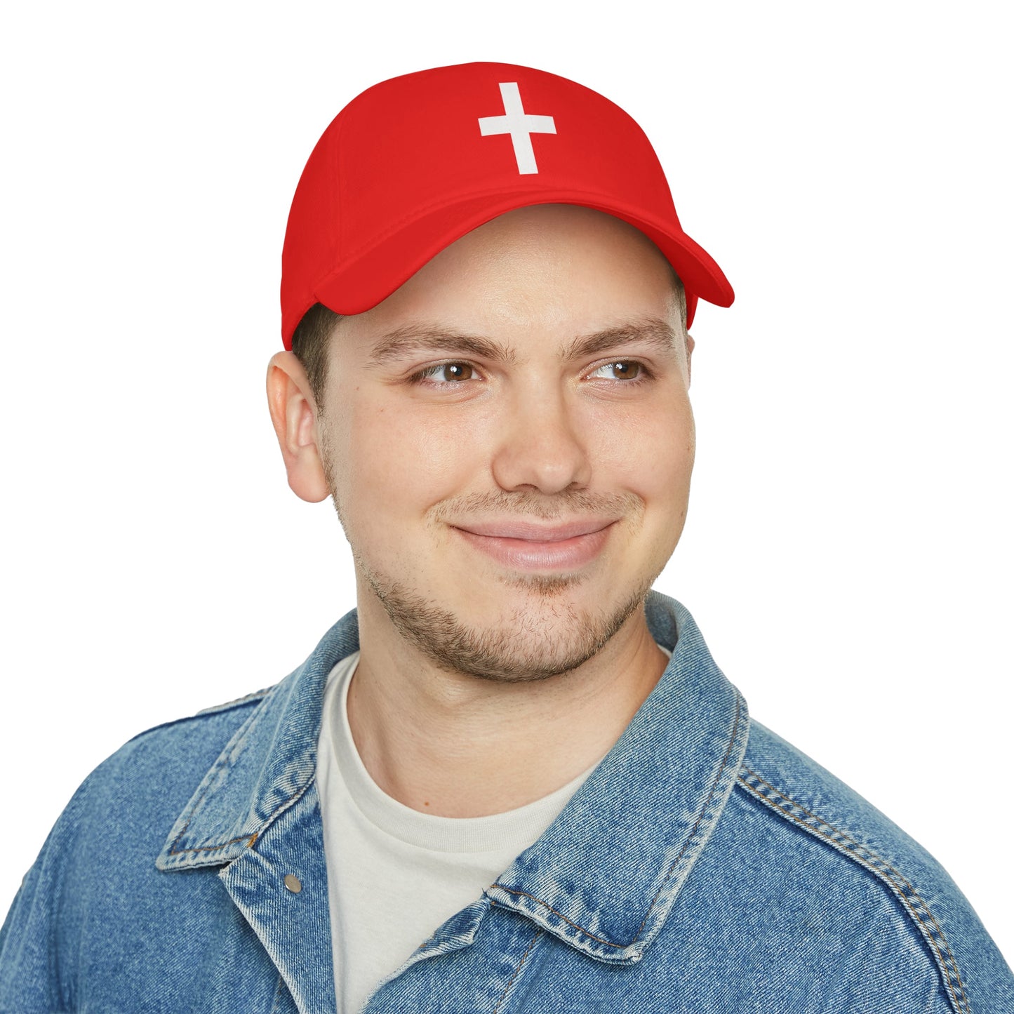 Righteous One Comes Signature Red Baseball Cap with White Cross - Jack Righteous