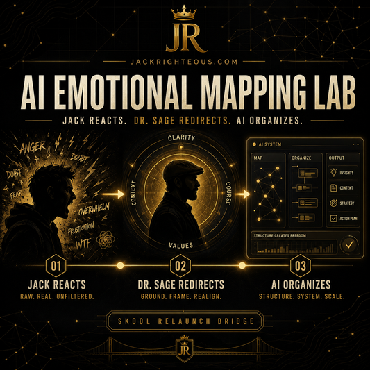 Promotional graphic for AI Emotional Mapping Lab with silhouettes and text on a dark background.