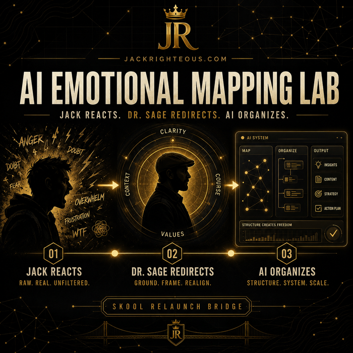 Promotional graphic for AI Emotional Mapping Lab with silhouettes and text on a dark background.