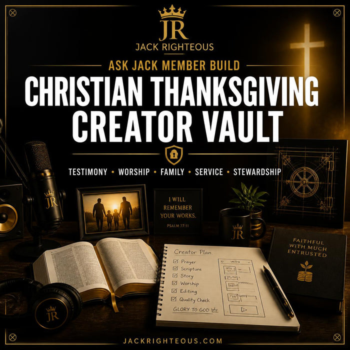 Christian Thanksgiving Creator Vault for testimony, worship, family, service and stewardship — JackRighteous.com cover