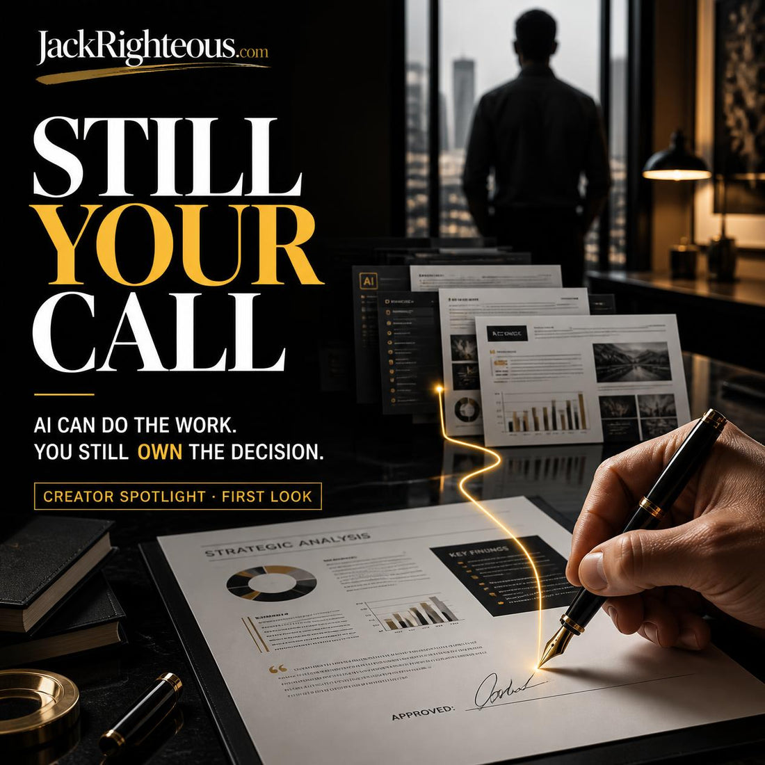 Still Your Call Creator Spotlight cover about AI delegation, human judgment and the responsibility behind putting your name on AI-assisted work.