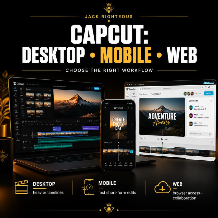 CapCut Desktop vs Mobile vs Web in 2026: Which Version Should You Use? — JackRighteous.com article cover