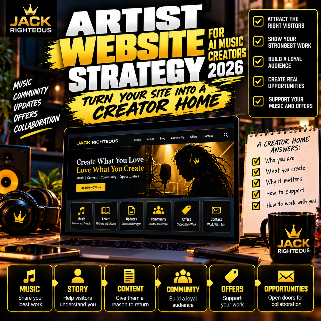 Artist Website Strategy for AI Music Creators 2026: Turn Your Site Into a Creator Home
