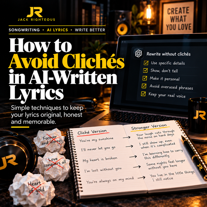 How to Avoid AI Lyric Clichés: Write More Specific, Human-Sounding Songs