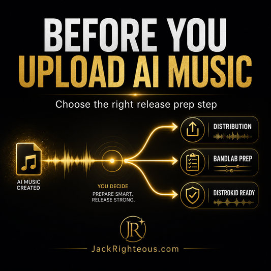 AI music release prep guide with BandLab, DistroKid, distribution, and proof record workflow.