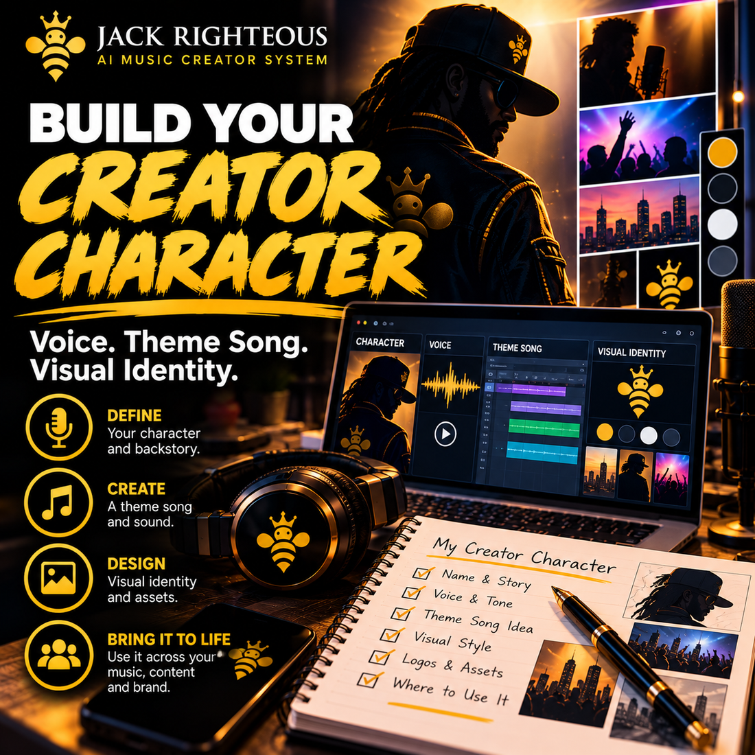 How to Build a Character and Give Them a Voice, Theme Song & Visual Identity — JackRighteous.com article cover