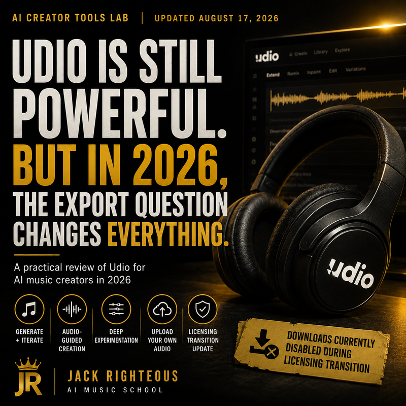 Cover image for Udio in 2026: What AI Music Creators Need to Know Before They Build Around It