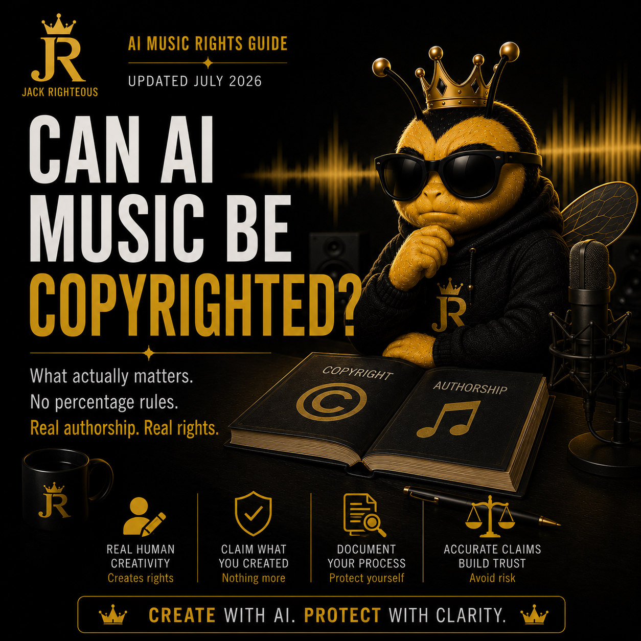 Can AI Music Be Copyrighted? Human Authorship & Documentation Guide