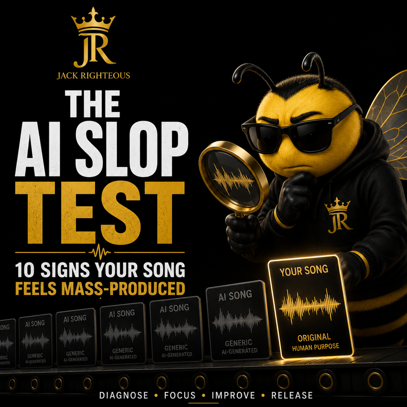Bee Righteous inspects generic AI songs to find one original track with human purpose in The AI Slop Test.