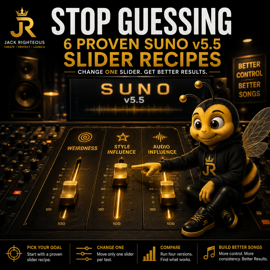 Suno v5.5 Slider Settings: 6 Goal-Based Recipes