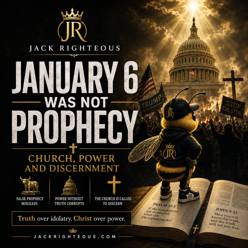 Bee Righteous faces the U.S. Capitol and January 6 unrest, urging Christian truth, discernment and Christ over political power.