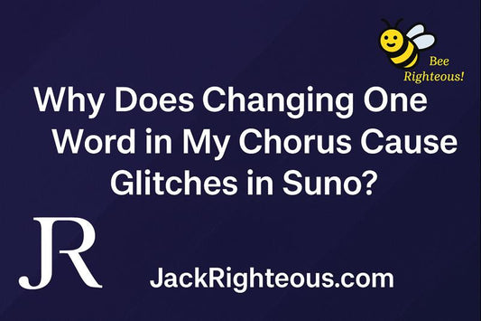 Cover image with blog title, Bee Righteous mascot, JackRighteous.com branding, and JR logo on dark gradient background.