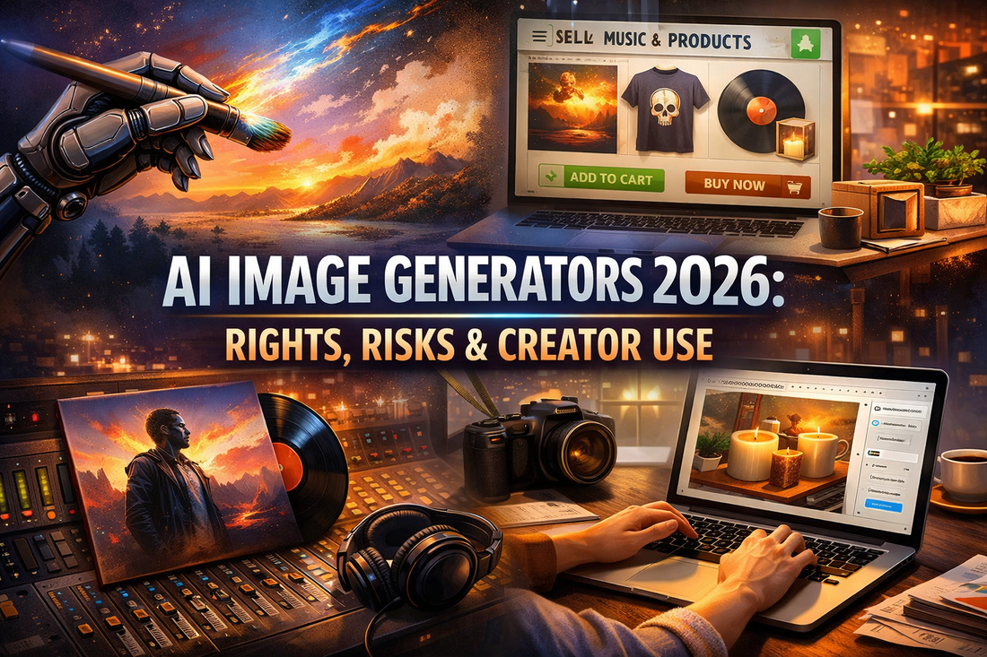 AI image generators 2026 cover showing creator workspace, music and product visuals, AI tools, JR logo, and JackRighteous.com branding