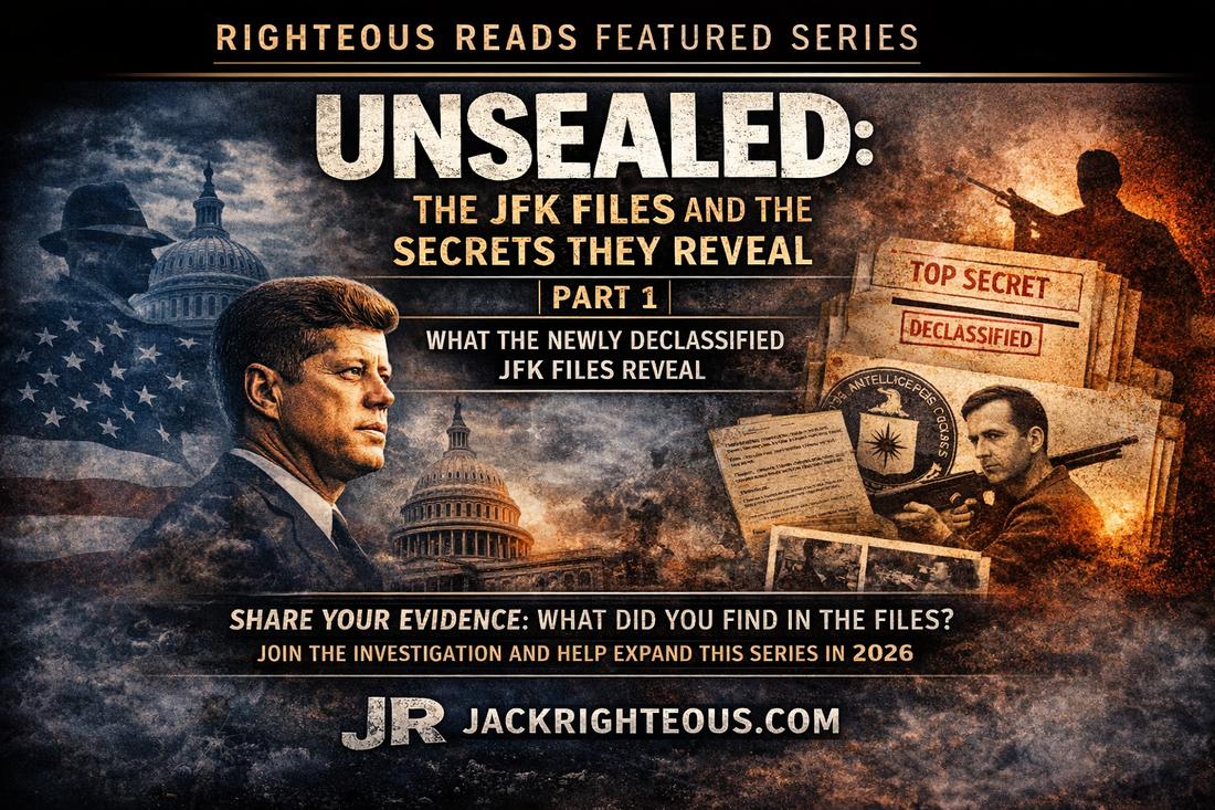 Righteous Reads Featured Series cover for Unsealed: The JFK Files and the Secrets They Reveal (Part 1) on JackRighteous.com