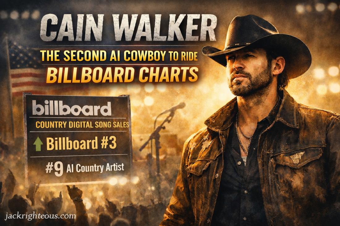 Cain Walker AI country artist case study covering Dallas Little, Billboard and 2026 chart activity