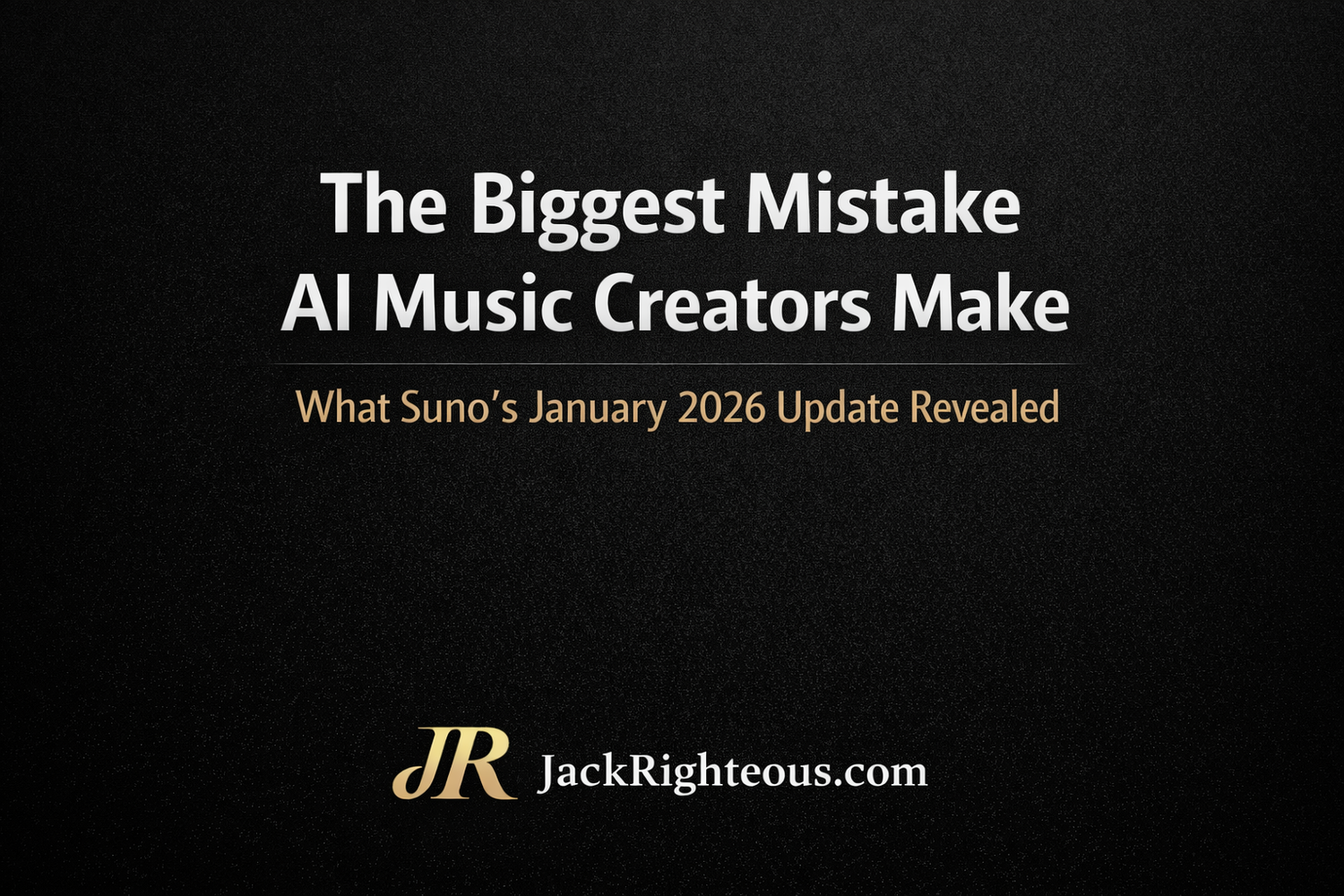 The Biggest Mistake AI Music Creators Make Jack Righteous(02)