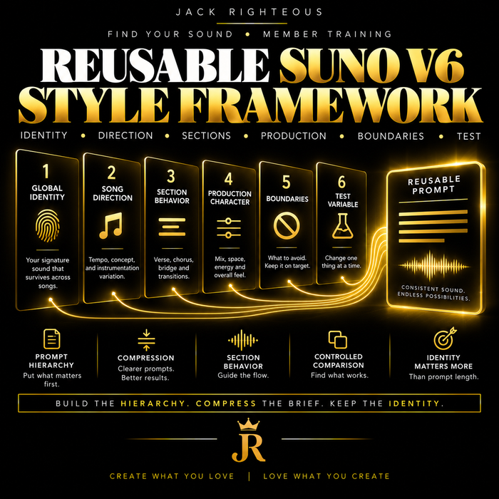 Build a Reusable Suno V6 Style Framework | Member Training