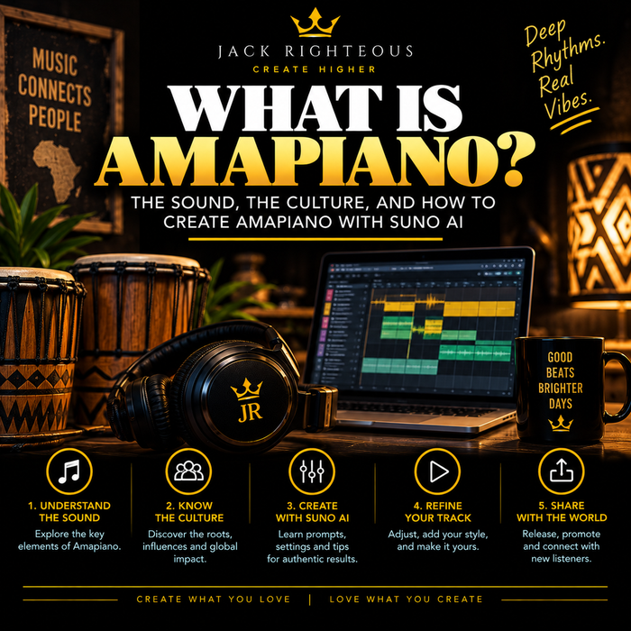 Cover image for Amapiano for AI Music Creators | South African Roots, Groove, Log Drum & Genre Control