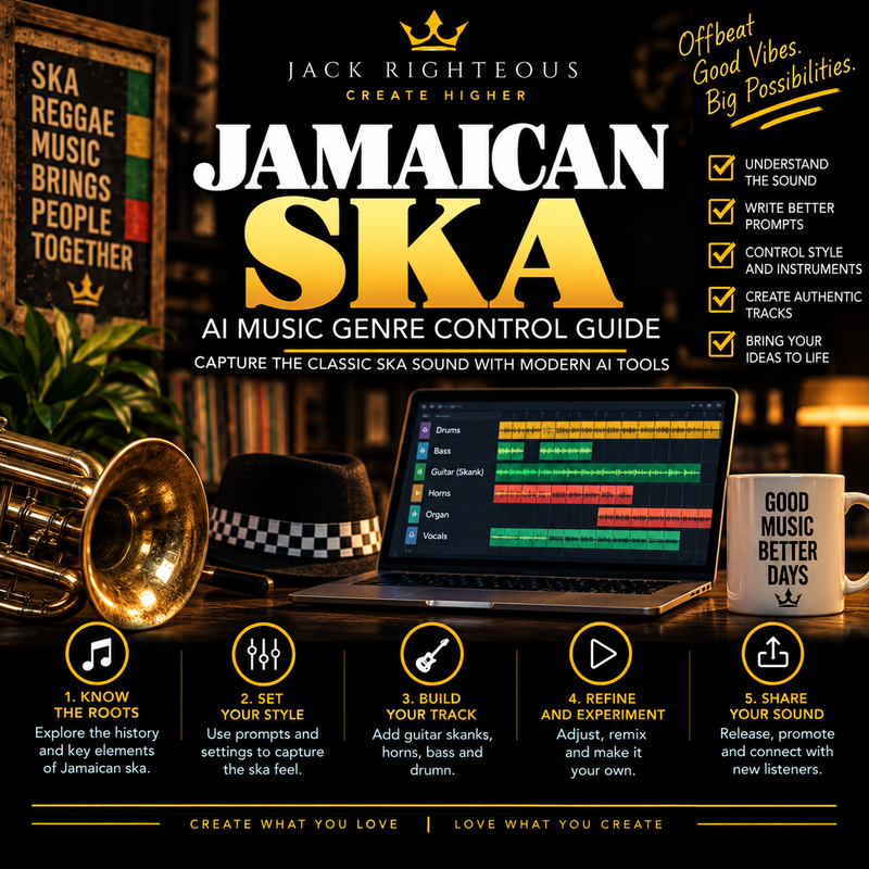 Jamaican Ska with AI: Offbeat Rhythm, Bass, Horns & Genre Control