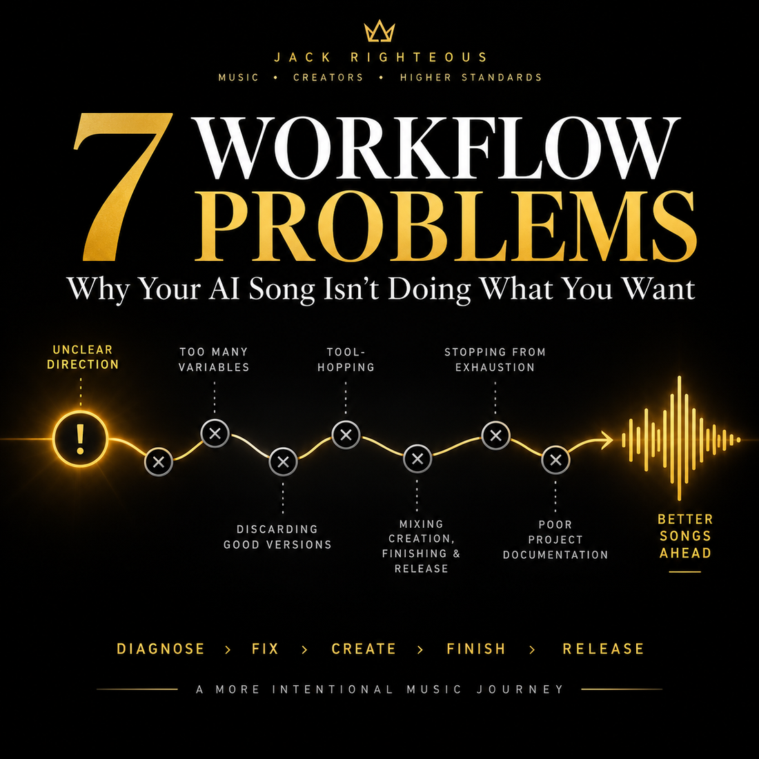 Cover image for Why Your AI Song Isn’t Doing What You Want | 7 Workflow Problems to Diagnose