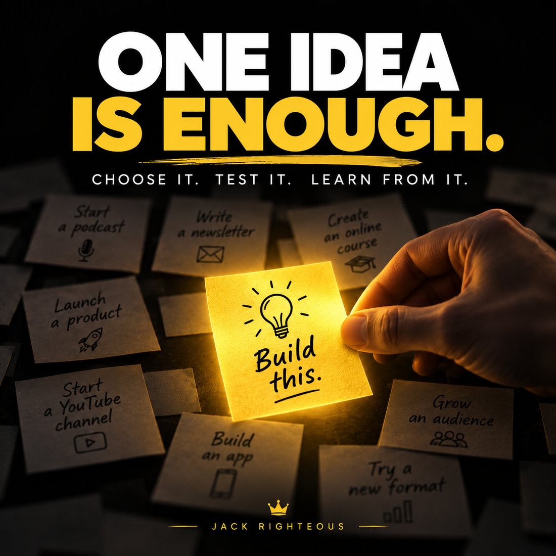 One Idea Is Enough: How to Choose What to Develop With AI