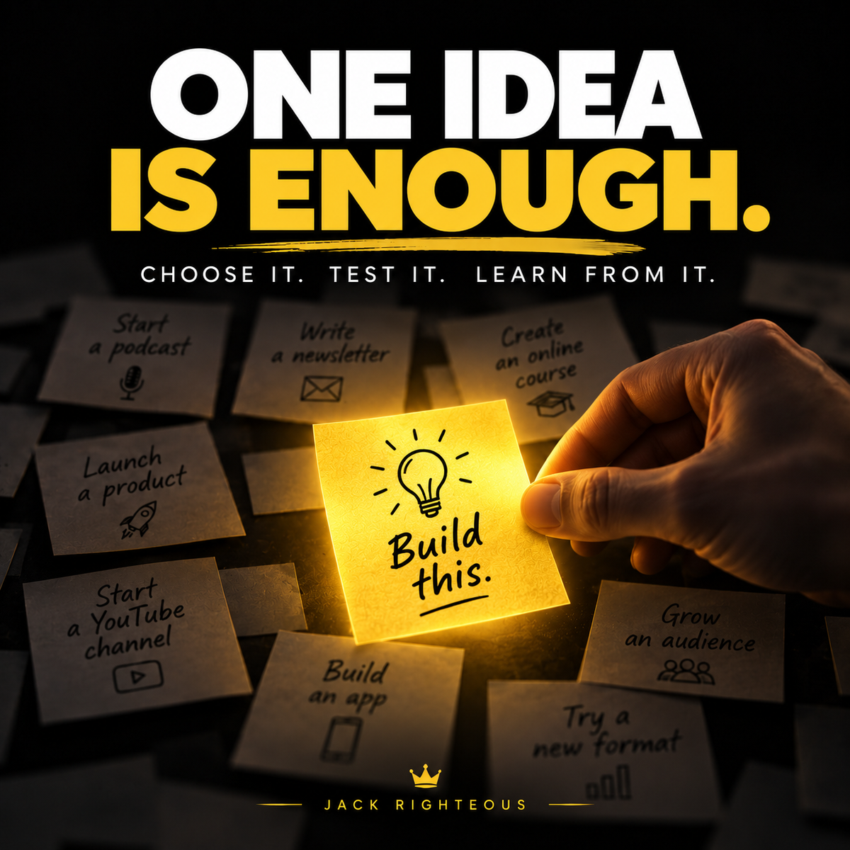 One Idea Is Enough: How to Choose What to Develop With AI