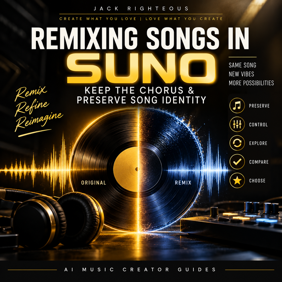 Suno remix training guide for preserving the chorus and song identity while testing controlled changes