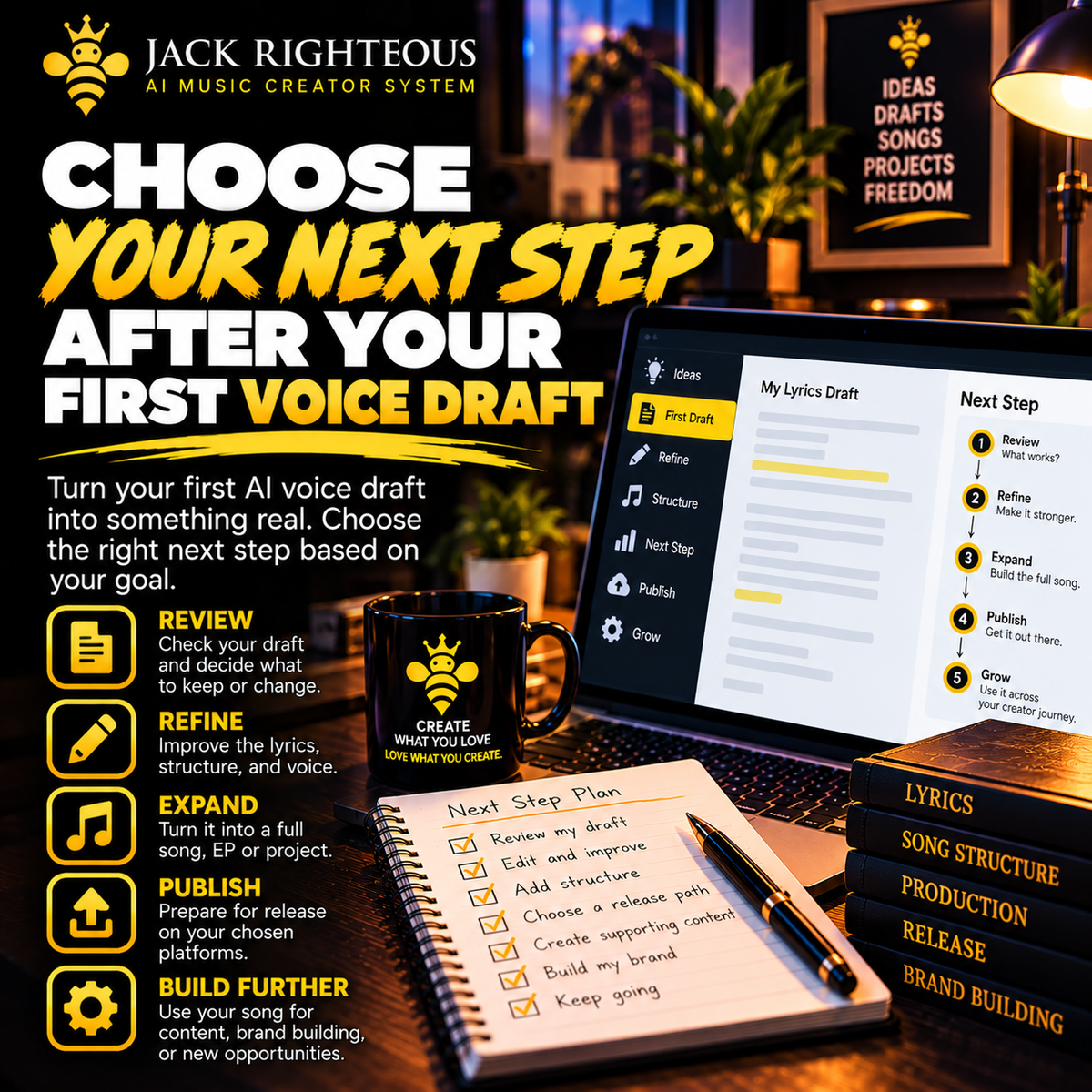 What Comes After Your First Voice Draft? Choose the Next Voice Step — JackRighteous.com article cover